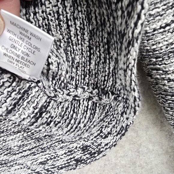 APT. 9 Gray Marled Knit Button Front Petite Cardigan Sweater 60% Cotton Size PS - Picture 6 of 8